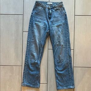Straight Leg Blue Jeans